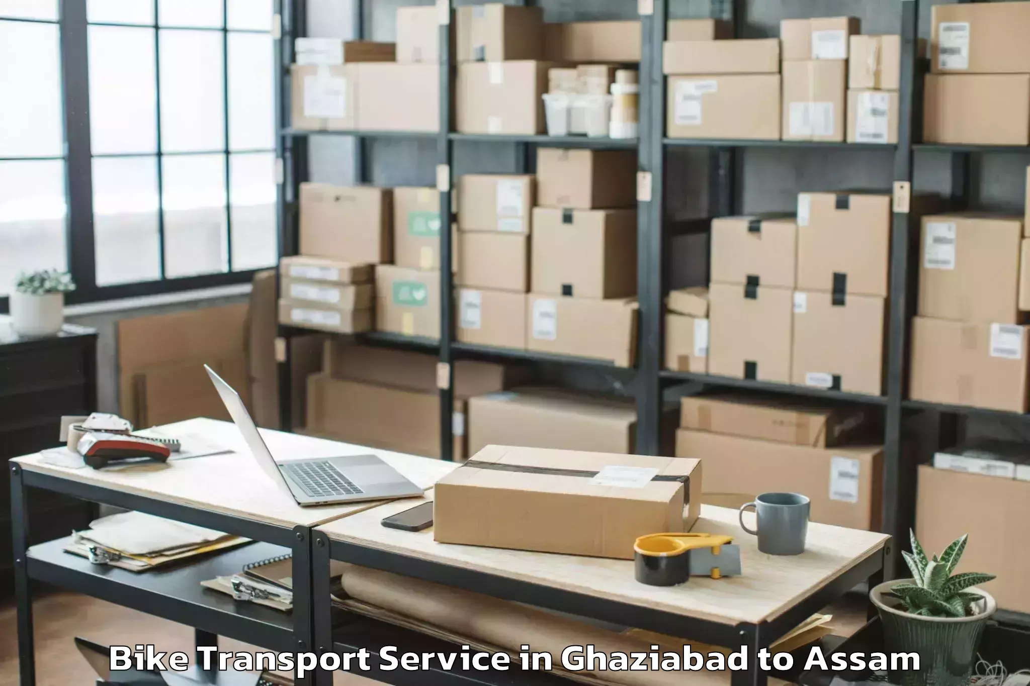 Book Ghaziabad to Salonibari Airport Tez Bike Transport Online